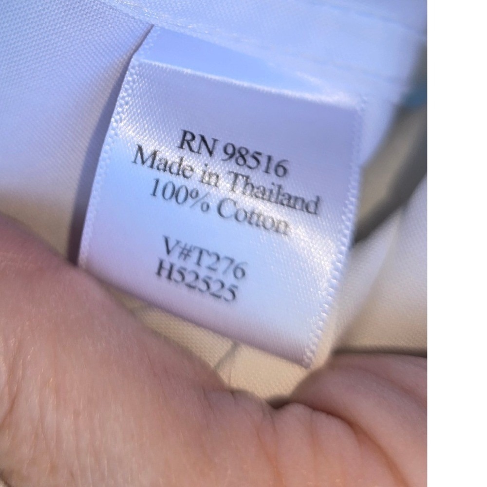 Coldwater Creek White Cotton Button Down Shirt Long Sleeve Tailored Fit Large - Picture 3 of 8